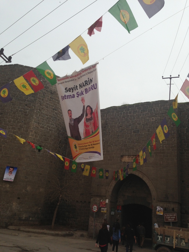  advertisements for the BDP (Peace and Democracy Party, the biggest Kurdish party) near one of Diyarbakir’s famous city walls